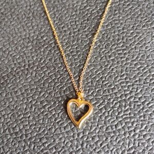 Elegant Gold Heart Pendant Necklace